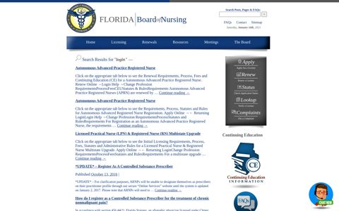 Florida Board of Nursing » Search Results » login - Licensing ...