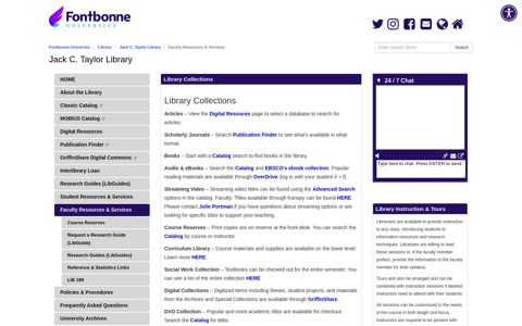 Faculty Resources & Services - Jack C. Taylor Library - Library ...