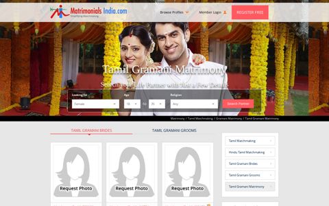 Tamil Gramani Matrimony - Gramani Brides And Grooms ...
