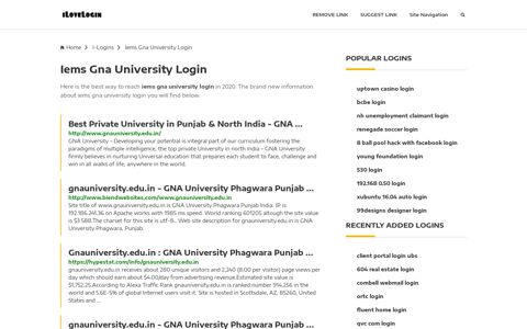 Iems Gna University Login ❤️ One Click Access - iLoveLogin