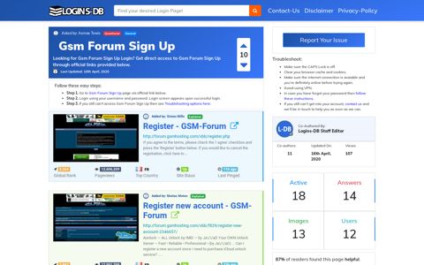 Gsm Forum Sign Up - Logins-DB
