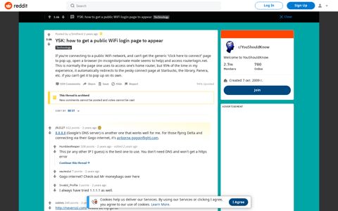 YSK: how to get a public WiFi login page to appear - Reddit