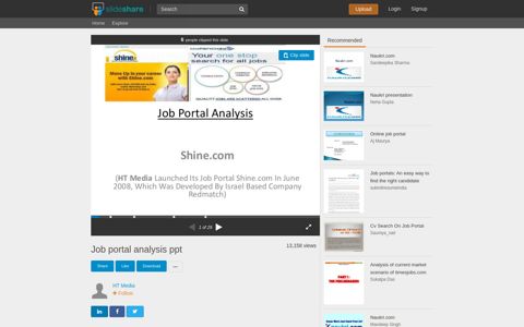 Job portal analysis ppt - SlideShare
