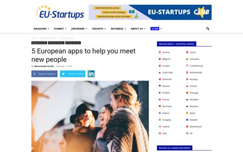 5 European apps to help you meet new people | EU-Startups