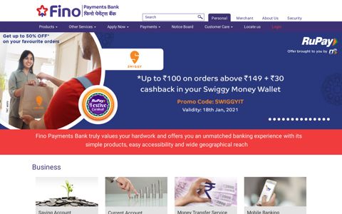 Fino Payments Bank: Personal