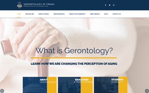 Gerontology at FranU - Promoting Healthy & Successful Aging