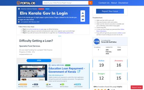 Elrs Kerala Gov In Login - Portal-DB.live