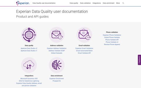 Experian Data Quality user documentation