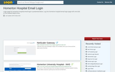 Homerton Hospital Email Login - Loginii.com