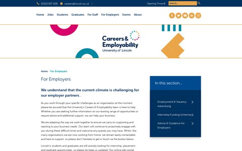 For Employers - University of Lincoln Careers & Employability