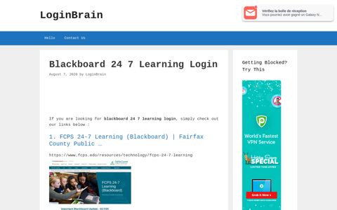 blackboard 24 7 learning login - LoginBrain