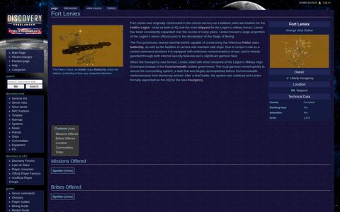 Fort Leniex - Discovery Wiki - Discovery Freelancer