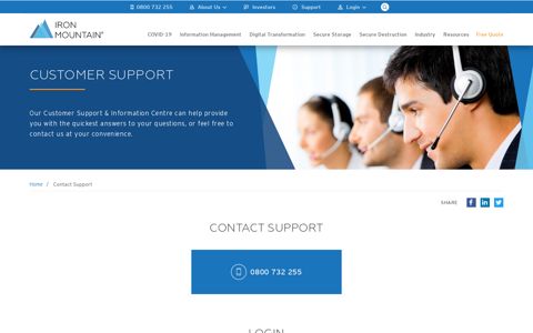 Customer Support & Information Center | Iron Mountain NZ