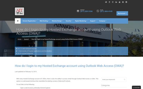 How do I login to my Hosted Exchange account using Outlook ...