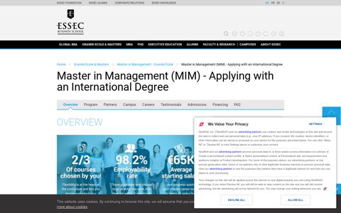 Master in Management (MIM) - Grande Ecole - ESSEC ...