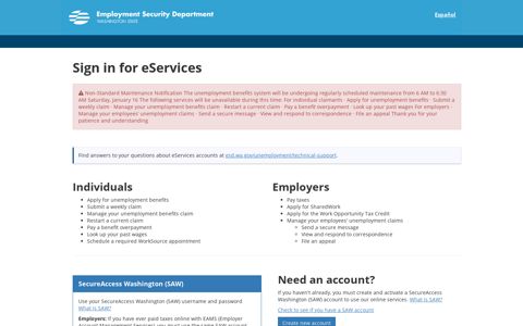Employment Security - Login
