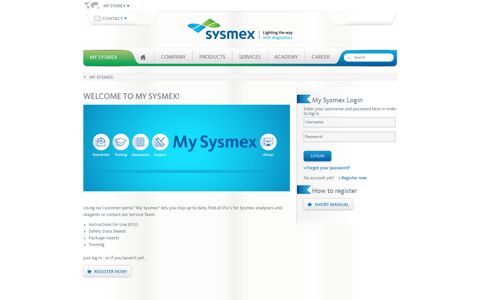 My Sysmex - My Sysmex