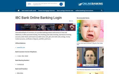 IBC Bank Online Banking Login - us.org