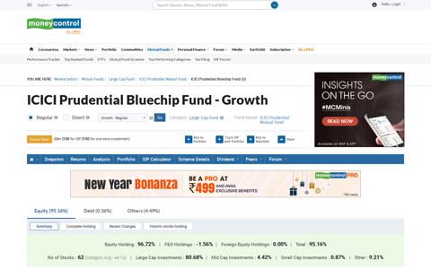 ICICI Prudential Bluechip Fund - Growth Portfolio - Moneycontrol
