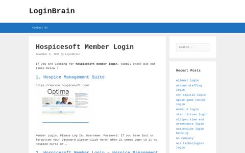 Hospicesoft Member - Hospice Management Suite - LoginBrain