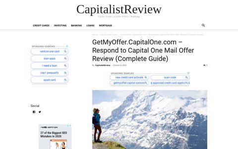 GetMyOffer.CapitalOne.com – Respond to Capital One Mail ...