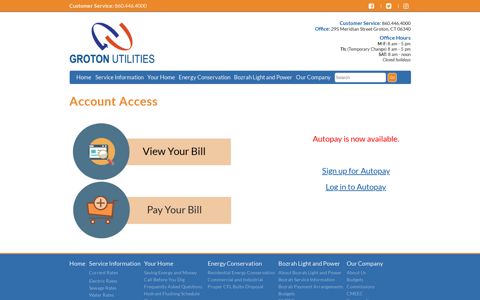 Account Access - Groton Utilities
