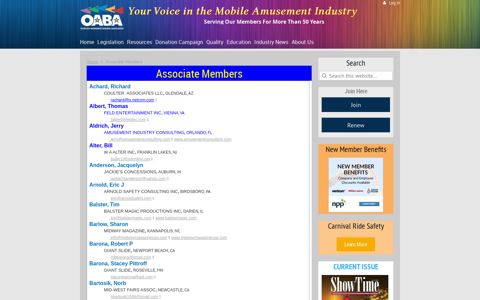 OABA - Associate Members