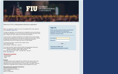 FIU's Undergraduate Admissions application! - Florida ...