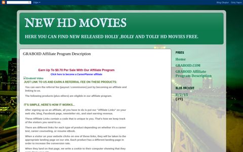 GRABOID Affiliate Program Description - NEW HD MOVIES