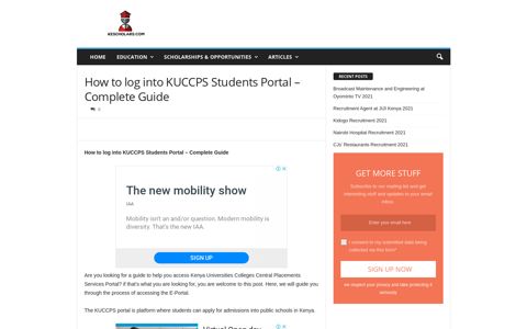 How to log into KUCCPS Students Portal - Complete Guide
