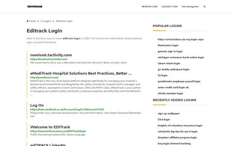 Editrack Login ❤️ One Click Access - iLoveLogin