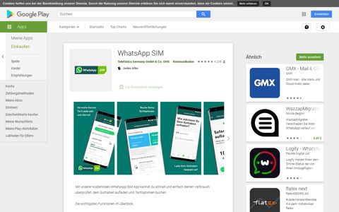 WhatsApp SIM – Apps bei Google Play
