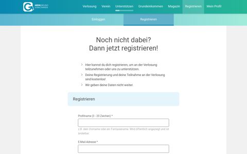 Registrierung | Mein Grundeinkommen