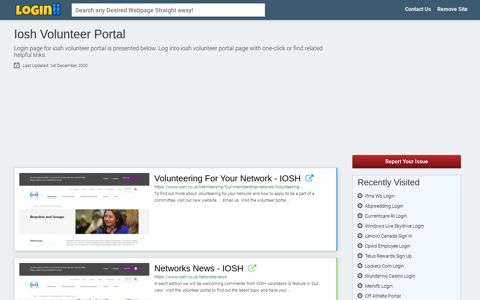 Iosh Volunteer Portal - Loginii.com