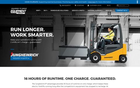 Jungheinrich 2 Shifts 1 Charge Guaranteed | Equipment Depot