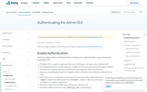 Authenticating the Admin GUI - v0.33-x | Kong - Open-Source ...