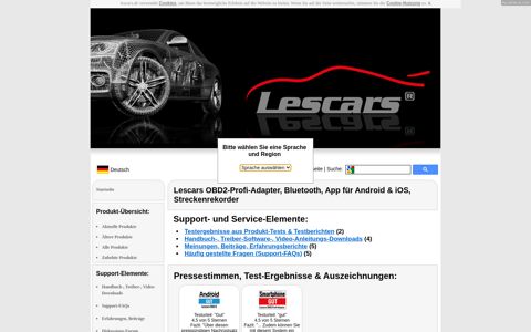 Lescars OBD2-Profi-Adapter, Bluetooth, App für Android & iOS ...