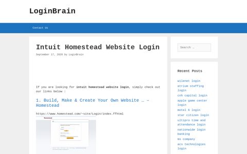 intuit homestead website login - LoginBrain