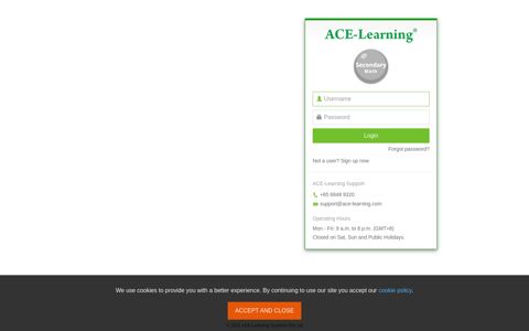 Secondary Math - Login | ACE-Learning