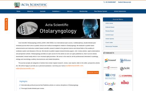 ASOL Home - Acta Scientific