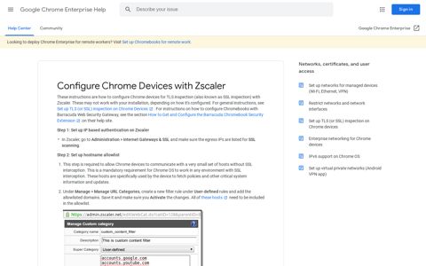 Configure Chrome Devices with Zscaler - Google Support