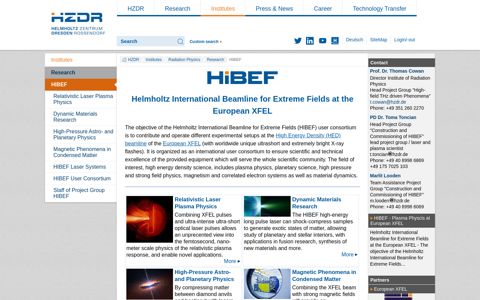 HIBEF - Plasma Physcis at European XFEL - Helmholtz ...