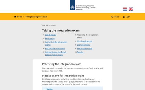 Taking the integration exam: Practicing – DUO Inburgeren