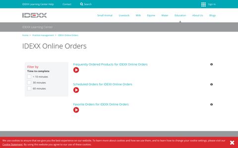 IDEXX Online Orders - IDEXX Learning Center