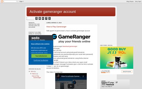 Activate gameranger account
