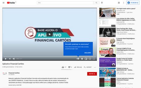 Aplicativo Financial Cartões - YouTube