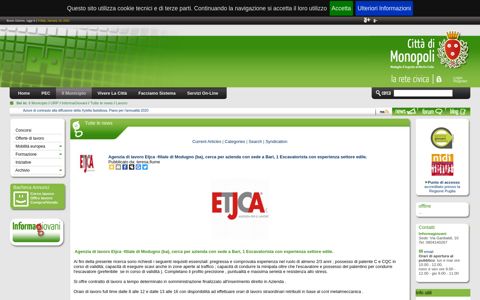 Agenzia di lavoro Etjca -filiale di Modugno (ba), cerca per ...