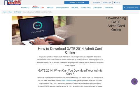 How to Download GATE 2014 Admit Card Online