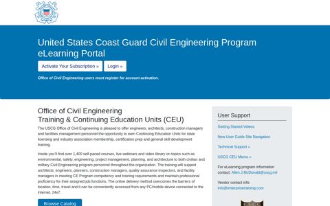 United States Coast Guard eLearning Portal - Enterprise ...