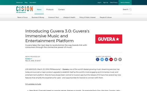 Introducing Guvera 3.0: Guvera's Immersive Music and ...